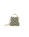 2021 green luna moy handmade woven wood bead bag with acrylic panel handle