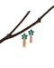 2021 green plumara handmade fringe dangling wood earrings
