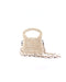 2022 Moy Studio Handbag Poppy Wood Beads Top Handle Shoulder Bag wth silver hardware in bone white 