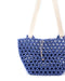 2022 Moy Studio Handbag Riki Basket Bag with canvas shoulder straps tote in calm blue up close