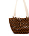 2022 Moy Studio Handbag Riki Basket Bag with canvas shoulder straps tote in coco brown up close