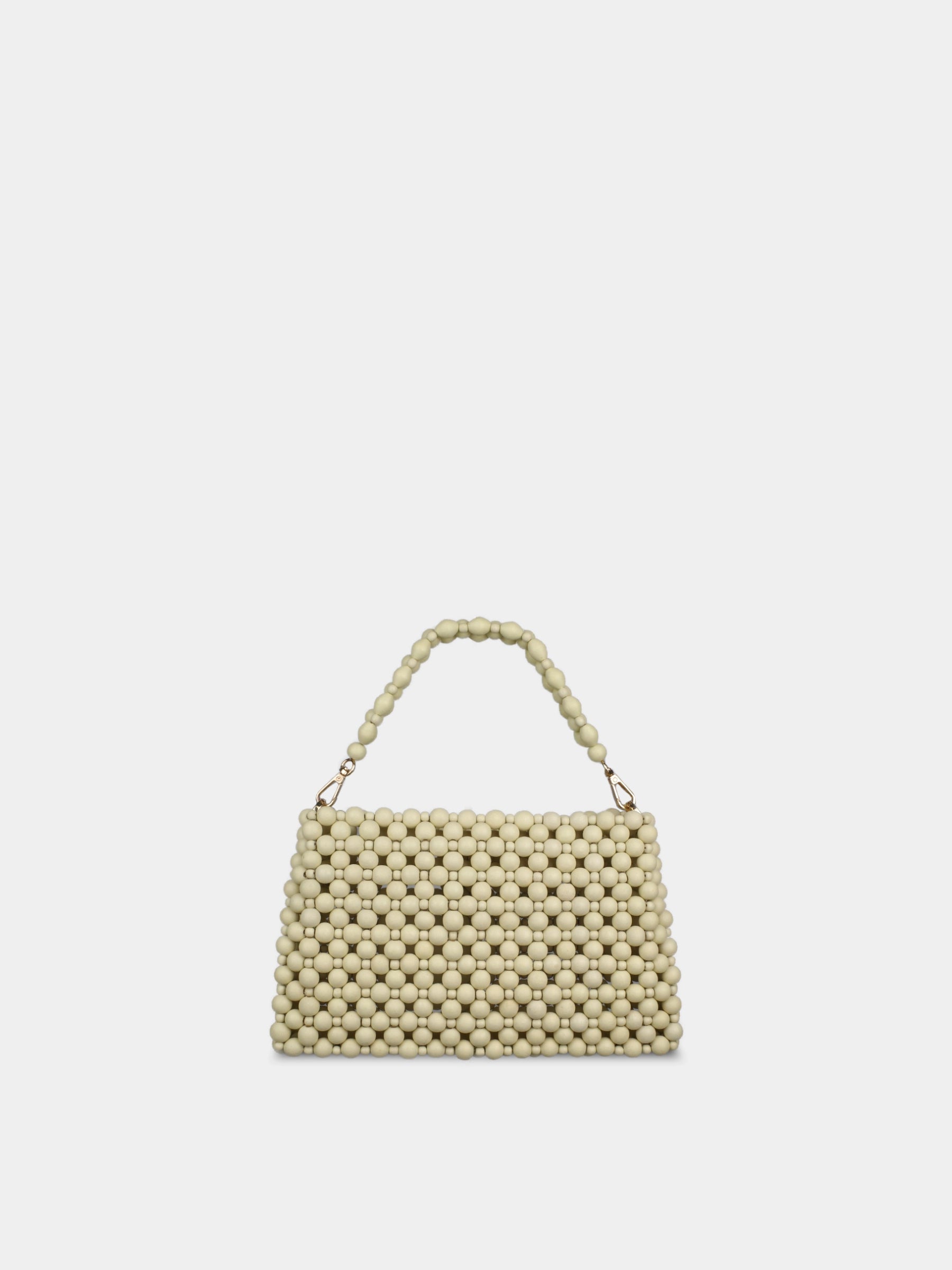Beaded handbag on a white background