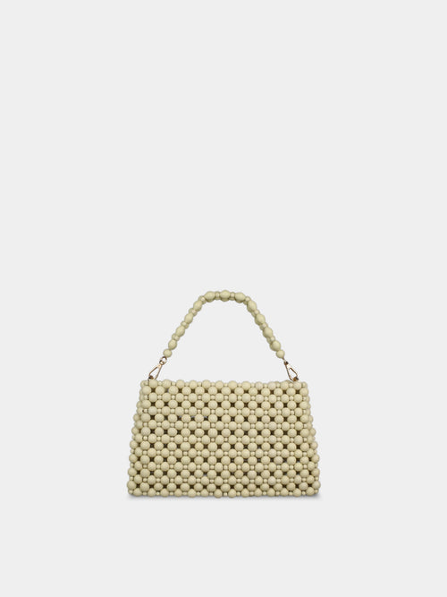 Beaded handbag on a white background