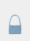 Sky Blue Pixi Moy Wooden Bead Shoulder Bag