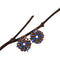 2021 blue chuchi handmade flower beads dangling wood earrings