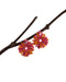 2021 pink chuchi handmade flower beads dangling wood earrings