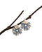 2021 white chuchi handmade flower beads dangling wood earrings