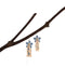 2021 blue plumara handmade fringe dangling wood earrings