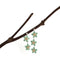 2021 green senna handmade asymmetric dangling wood earrings