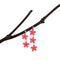 2021 pink senna handmade asymmetric dangling wood earrings