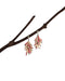 2021 pink ylang handmade fringe dangling wood earrings