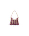 2022 Moy Studio Handbag Alez Wood Beads Shoulder Bag in Pink Neutral