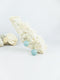 Sky blue handmade shell beads hoop statement dangling earrings